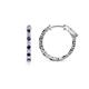 1 - Carisa 0.66 ctw (1.70 mm) Inside Outside Round Blue Sapphire and Natural Diamond Eternity Hoop Earrings 
