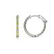 1 - Carisa 0.64 ctw (1.70 mm) Inside Outside Round Yellow Sapphire and Natural Diamond Eternity Hoop Earrings 