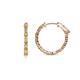 1 - Carisa 0.58 ctw (1.70 mm) Inside Outside Round Citrine and Natural Diamond Eternity Hoop Earrings 