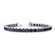 1 - Leslie 4.00 mm Blue Sapphire Eternity Tennis Bracelet 