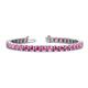 1 - Leslie 4.00 mm Pink Sapphire Eternity Tennis Bracelet 