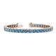 1 - Leslie 4.00 mm Blue Topaz Eternity Tennis Bracelet 