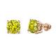 1 - Alina Yellow Diamond (6.5mm) Solitaire Stud Earrings 
