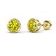 1 - Carys Yellow Diamond (6mm) Solitaire Stud Earrings 