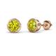 1 - Carys Yellow Diamond (6mm) Solitaire Stud Earrings 