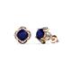 1 - Cynzia Blue Sapphire and Diamond Tulip Stud Earrings 