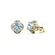 1 - Cynzia Aquamarine and Diamond Tulip Stud Earrings 