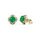 1 - Cynzia Emerald and Diamond Tulip Stud Earrings 
