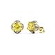1 - Cynzia Lab Created Yellow Sapphire and Diamond Tulip Stud Earrings 