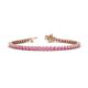 1 - Izarra 2.90 mm Pink Sapphire Eternity Tennis Bracelet 