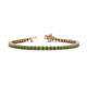 1 - Izarra 2.90 mm Green Garnet Eternity Tennis Bracelet 