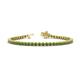 1 - Izarra 3.10 mm Green Garnet Eternity Tennis Bracelet 