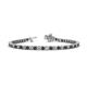 1 - Izarra 3.10 mm Black and White Diamond Eternity Tennis Bracelet 