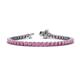 1 - Izarra 3.70 mm Pink Sapphire Eternity Tennis Bracelet 
