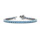 1 - Izarra 3.90 mm Blue Topaz Eternity Tennis Bracelet 