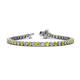 1 - Izarra 3.90 mm Yellow and White Diamond Eternity Tennis Bracelet 