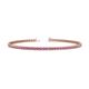1 - Cliona 2.00 mm Pink Sapphire Eternity Tennis Bracelet 