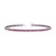 1 - Cliona 2.40 mm Pink Sapphire Eternity Tennis Bracelet 
