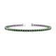 1 - Cliona 2.40 mm Green Garnet Eternity Tennis Bracelet 