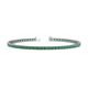 1 - Cliona 2.40 mm Emerald Eternity Tennis Bracelet 