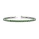 1 - Cliona 2.70 mm Green Garnet Eternity Tennis Bracelet 