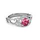 3 - Fineena Signature Pink Tourmaline and Diamond Engagement Ring 