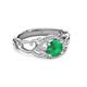 3 - Fineena Signature Emerald and Diamond Engagement Ring 