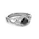 3 - Fineena Signature Black and White Diamond Engagement Ring 