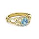 3 - Fineena Signature Aquamarine and Diamond Engagement Ring 