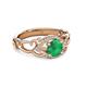 3 - Fineena Signature Emerald and Diamond Engagement Ring 