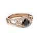 3 - Fineena Signature Black and White Diamond Engagement Ring 