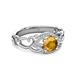3 - Fineena Signature Citrine and Diamond Engagement Ring 