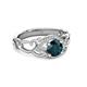 3 - Fineena Signature London Blue Topaz and Diamond Engagement Ring 