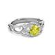 3 - Fineena Signature Yellow and White Diamond Engagement Ring 