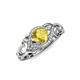 4 - Fineena Signature Yellow Sapphire and Diamond Engagement Ring 