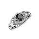 4 - Fineena Signature Black and White Diamond Engagement Ring 