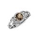 4 - Fineena Signature Smoky Quartz and Diamond Engagement Ring 
