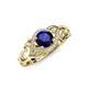 4 - Fineena Signature Blue Sapphire and Diamond Engagement Ring 