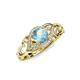 4 - Fineena Signature Aquamarine and Diamond Engagement Ring 