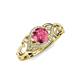 4 - Fineena Signature Pink Tourmaline and Diamond Engagement Ring 