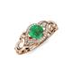 4 - Fineena Signature Emerald and Diamond Engagement Ring 
