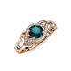 4 - Fineena Signature London Blue Topaz and Diamond Engagement Ring 