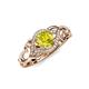 4 - Fineena Signature Yellow and White Diamond Engagement Ring 