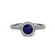 2 - Vida Signature Blue Sapphire and Diamond Halo Engagement Ring 