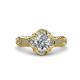 3 - Maura Signature Diamond Floral Halo Engagement Ring 