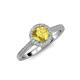 4 - Vida Signature Yellow Sapphire and Diamond Halo Engagement Ring 