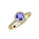 4 - Vida Signature Tanzanite and Diamond Halo Engagement Ring 