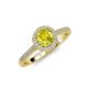 3 - Vida Signature Yellow and White Diamond Halo Engagement Ring 