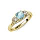 3 - Erela Signature Three Stone with Side Diamond Engagement Ring 