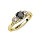 4 - Erela Signature Three Stone with Side Diamond Engagement Ring 